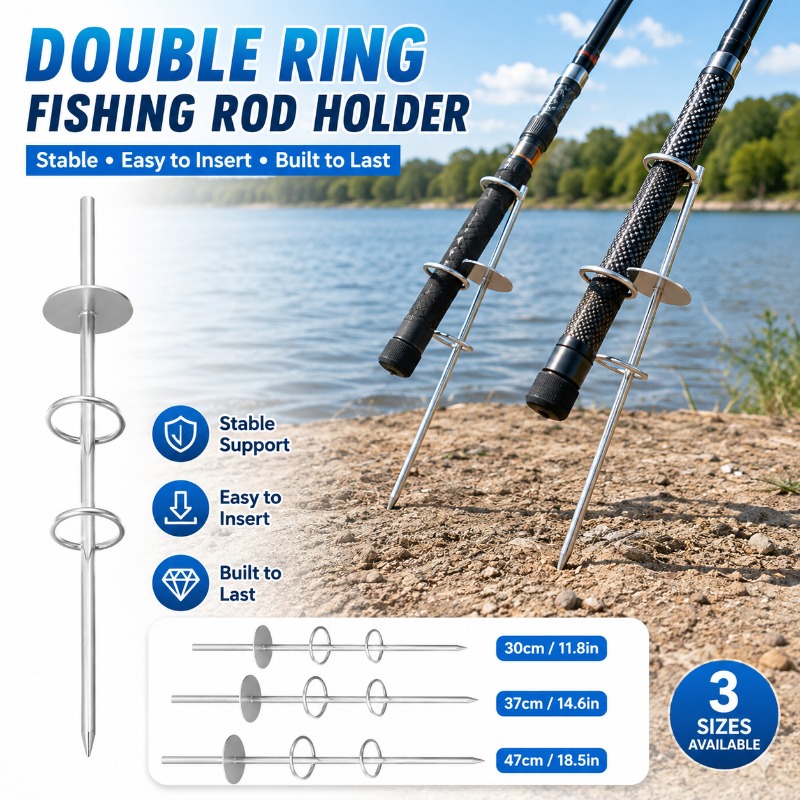 Double Ring Fishing Rod Holder - đánh giá và giá Fishing Rod Casting
