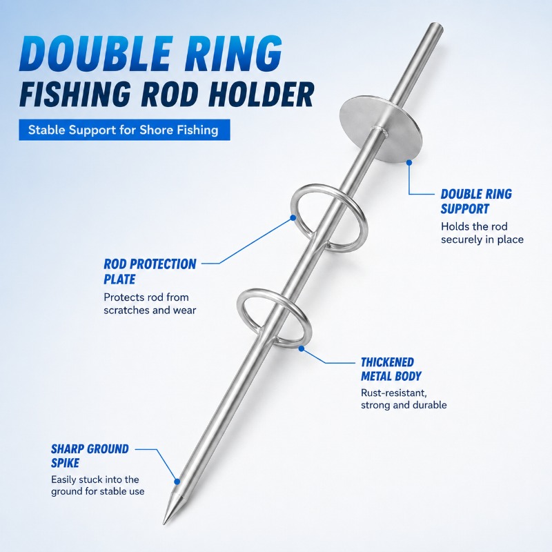 Double Ring Fishing Rod Holder - đánh giá và giá Fishing Rod Casting